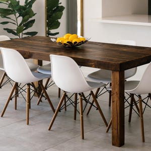 Classic Dining Table in Espresso Finish | 25+ Dimensions | Classic, Versatile Design | Reclaimed Wood