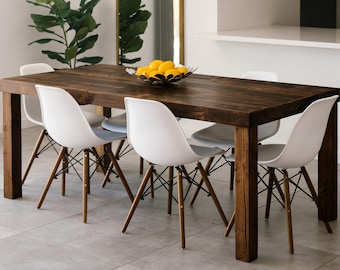 Classic Dining Table in Espresso Finish | 25+ Dimensions | Classic, Versatile Design | Reclaimed Wood