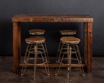 QUICK SHIP! 78x30 Reclaimed Wood Community Bar Restaurant High Top Table in Provincial