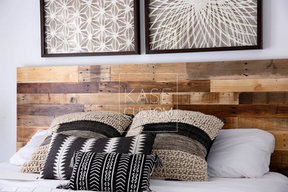 Reclaimed Wood Headboard or Bed Custom King Queen Full Twin Double