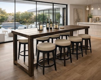 Reclaimed Wood Kitchen Island | Espresso Bar Table | Counter or Bar Height | Pub Table | Custom Sizes to 120" | Made in Arizona