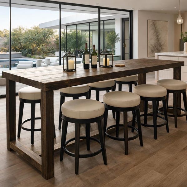 Reclaimed Wood Kitchen Island | Espresso Bar Table | Counter or Bar Height | Pub Table | Custom Sizes to 120" | Made in Arizona