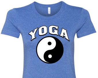 Yin Yang Yoga Arch Ladies Yoga Longer Length Tee T-Shirt = 6004-ARCH