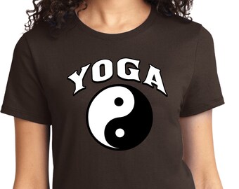 Yin Yang Yoga Arch Ladies Yoga Tee T-Shirt = LPC61-ARCH