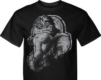 BIG Ganesha Profile Yoga Tall Tee Shirt = PC61T-BIGPROFILE