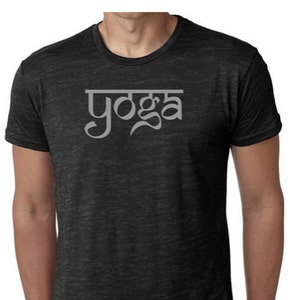 Yoga Text Burnout Tee Shirt = NL6110-TEXT
