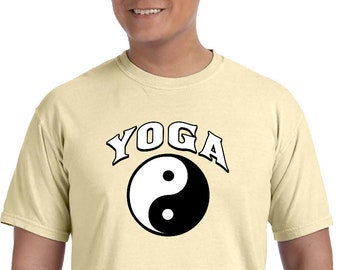 Yin Yang Yoga Arch Adult Unisex Yoga Heavyweight Pigment Dyed T