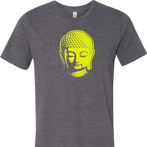 Neon Yellow Buddha Men's Yoga Burnout Tee Shirt - Etsy