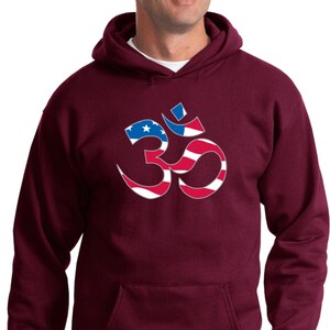 Patriotic OM Yoga Hoodie - PC90H-PATRIOTIC