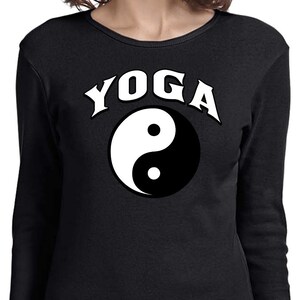 Yin Yang Yoga Arch Ladies Yoga Long Sleeve Tee T-Shirt = 5001-ARCH