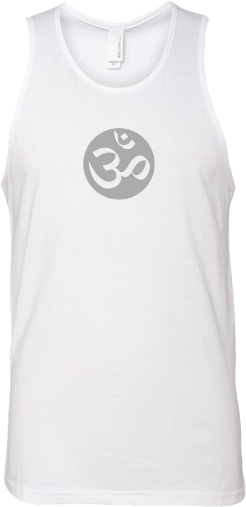 Big OM Print Men/'s Yoga Cotton Tank Top = BIGOM-3633