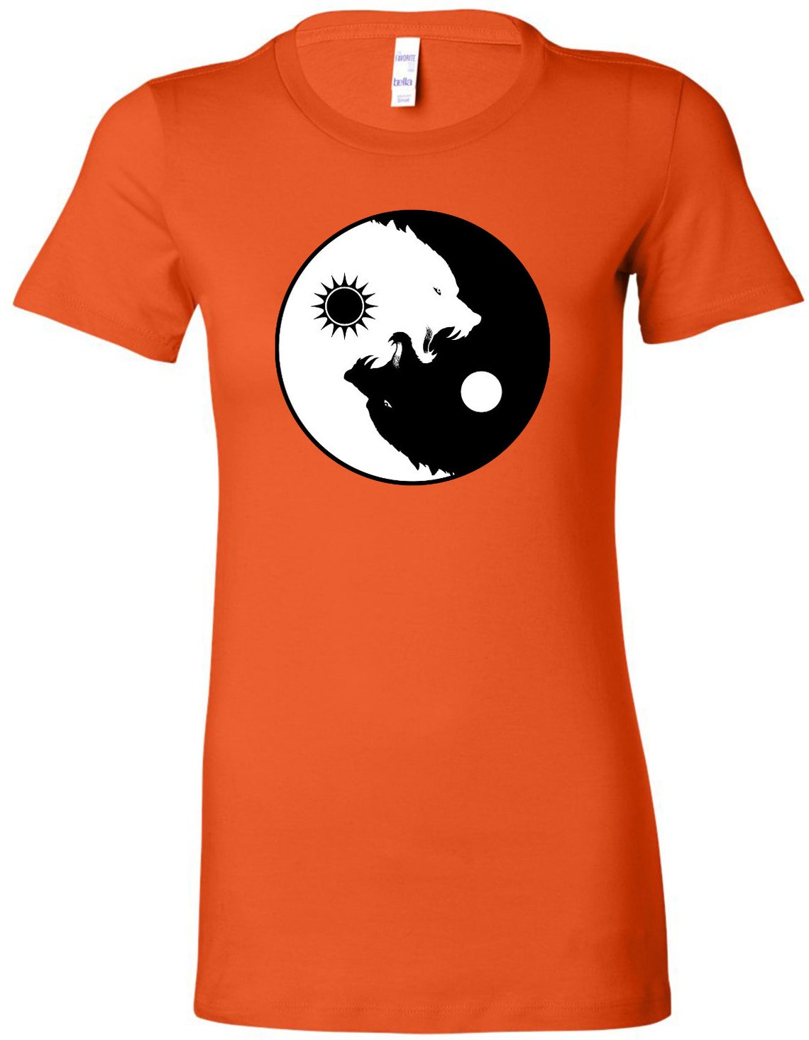 Yin Yang Wolf Spirits' Women's Plus Size T-Shirt