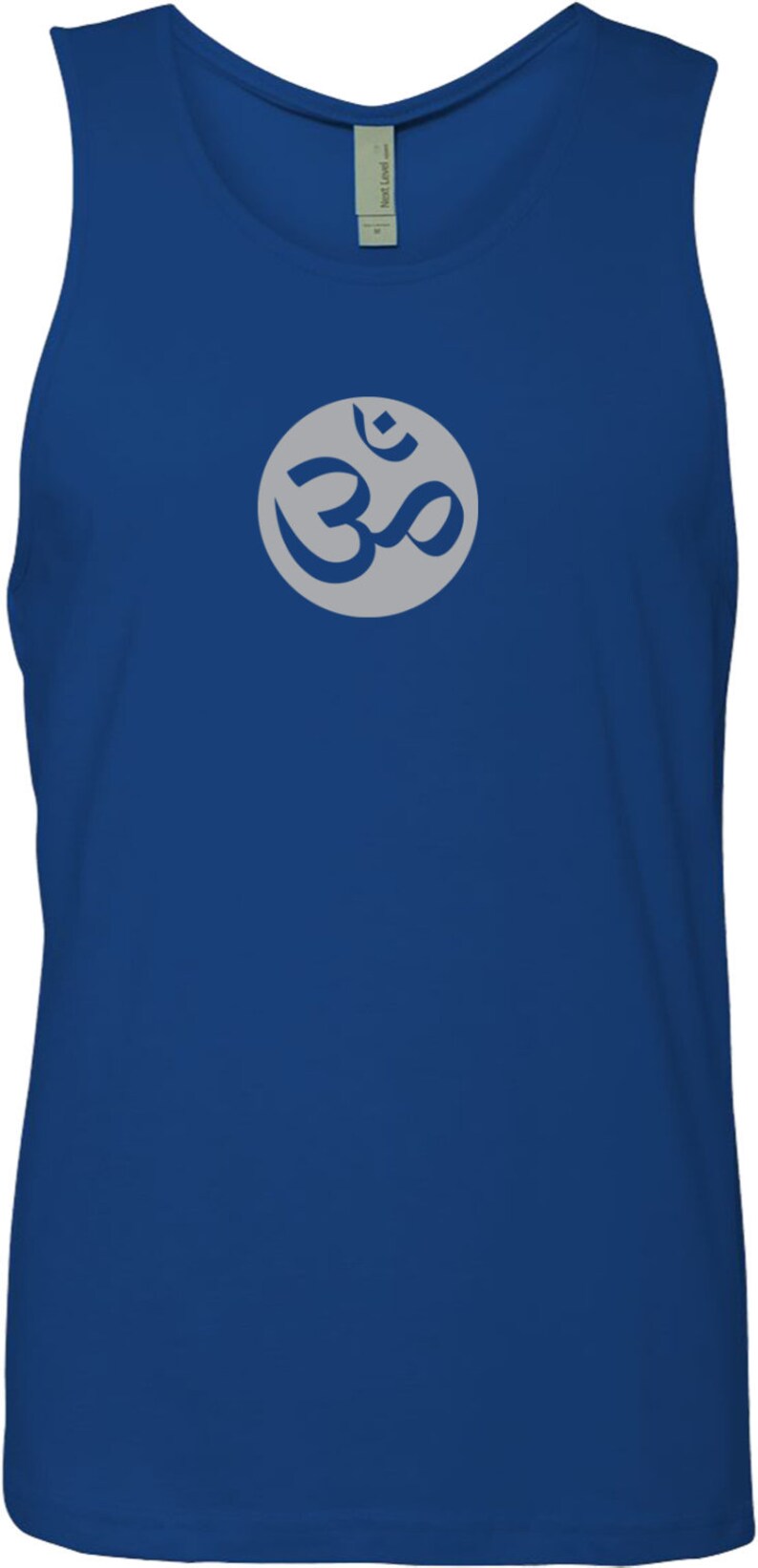 Big OM Print Men/'s Yoga Cotton Tank Top = BIGOM-3633