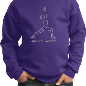 Line Warrior Kid&#39;s Yoga Sweatshirt = PC90Y-LINEWARRIOR