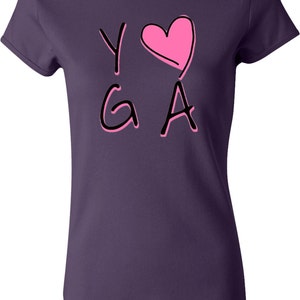 Yoga Love Ladies Crewneck Tee Shirt = 1001-A8417C