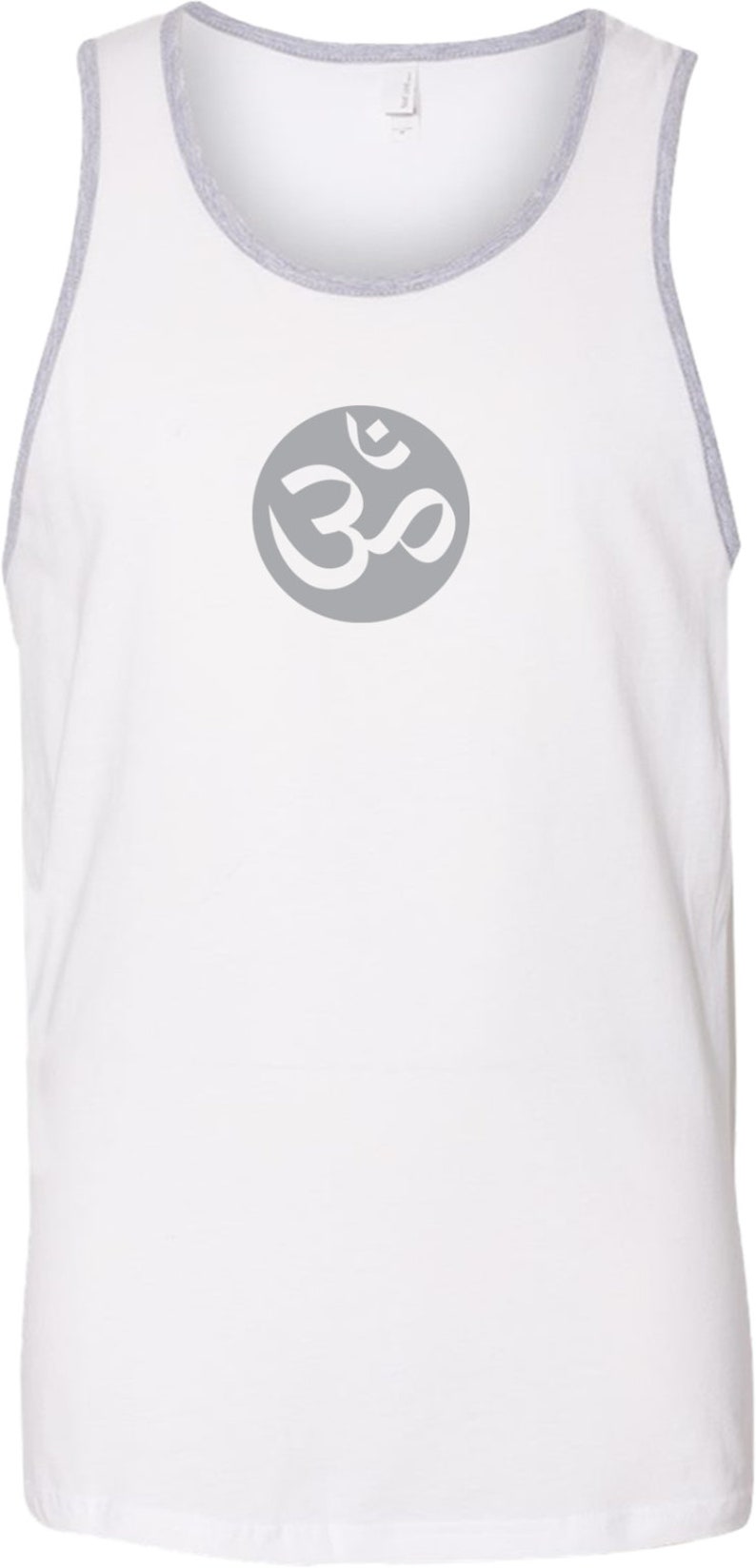 Big OM Print Men/'s Yoga Cotton Tank Top = BIGOM-3633
