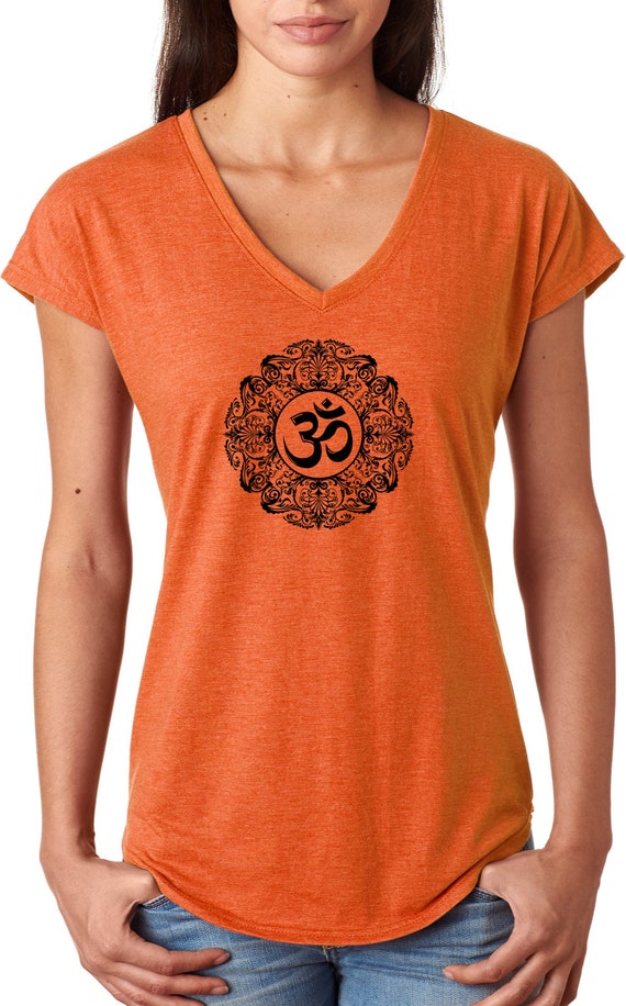 Yoga Clothing For You Mens Tri Blend V-Neck Tee Shirt
