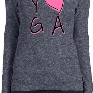 Yoga Love Ladies Long Sleeve Tee T-Shirt = 5001-A8417C