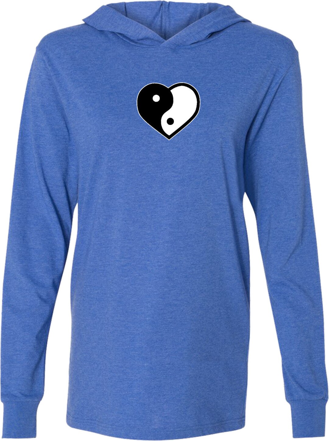 yin yang yoga wear◆ ユニセックスフーディ 2 Yin Yang Heart Yoga Lightweight Hoodie Tee T-shirt - YYHEART-3512