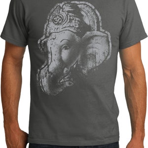 BIG Ganesha Profile Yoga Organic Tee T-Shirt = PC50ORG-BIGPROFILE