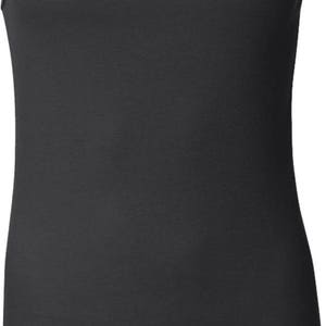 Hindu Patch Bottom Print Ladies Yoga Longer Length Tanktop 8780-HINDU Black