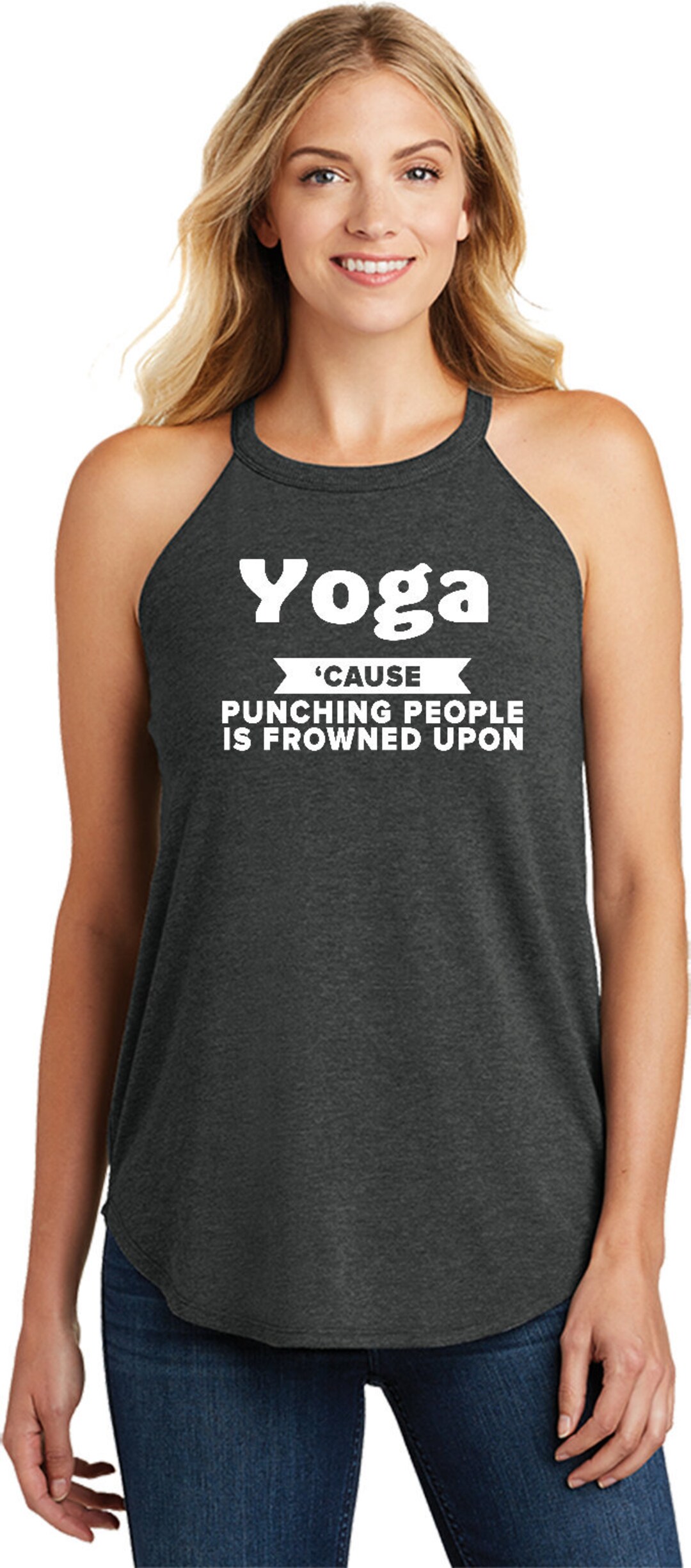 Yoga 'cause Punching People is Frowned Upon Ladies Yoga - Etsy