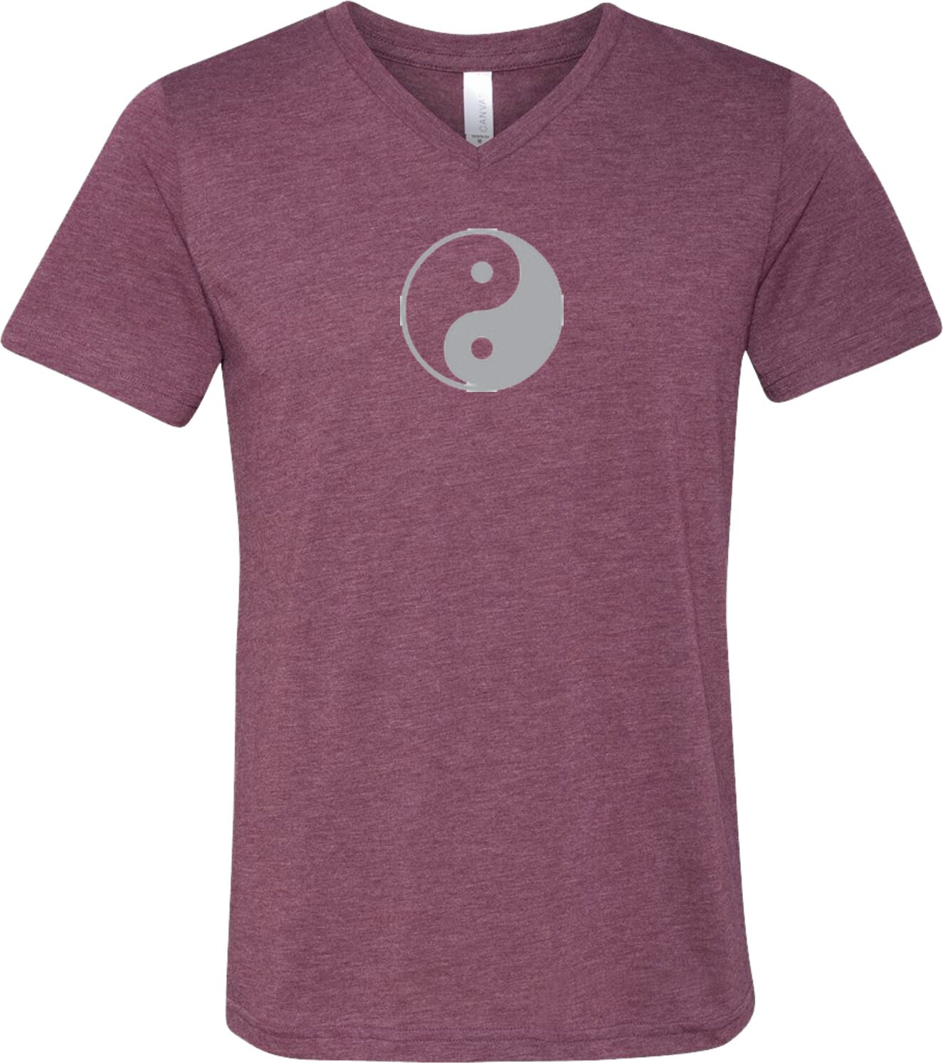 yin yang yoga wear◆ ユニセックスフーディ 2 Yin Yang Big Print Adult Unisex Yoga Triblend V-neck Tee Shirt