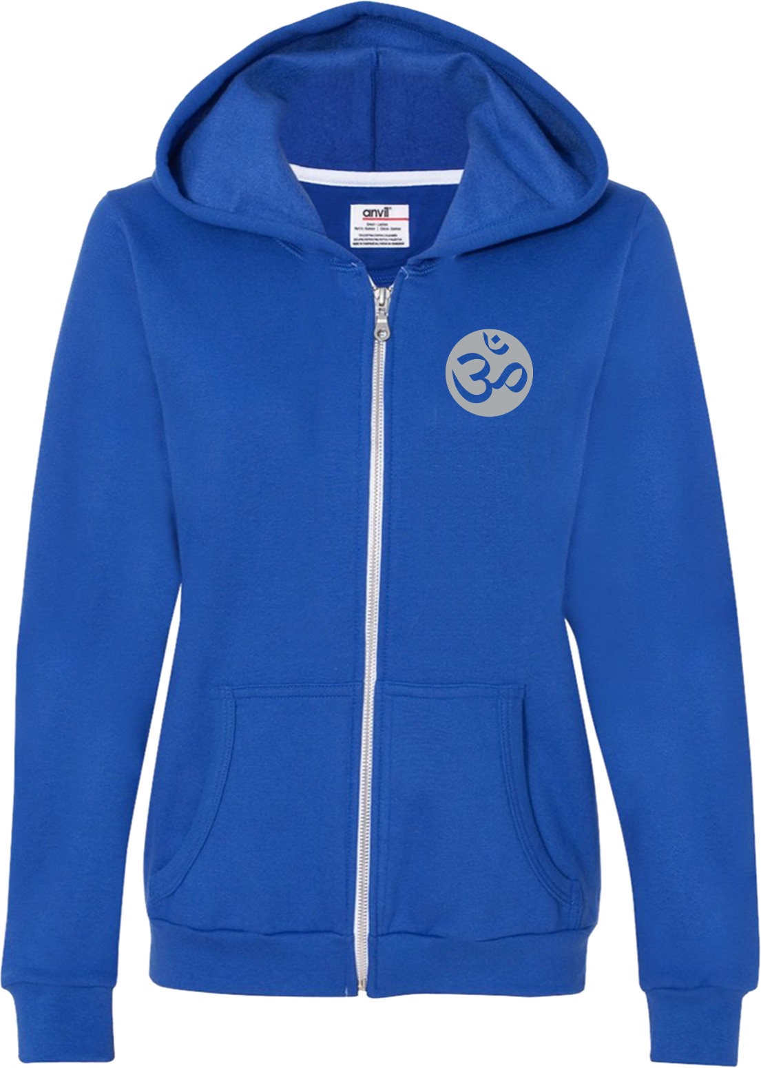 Small OHM Pocket Print Ladies Yoga Full Zip Hoody = OM-PP-71600FL