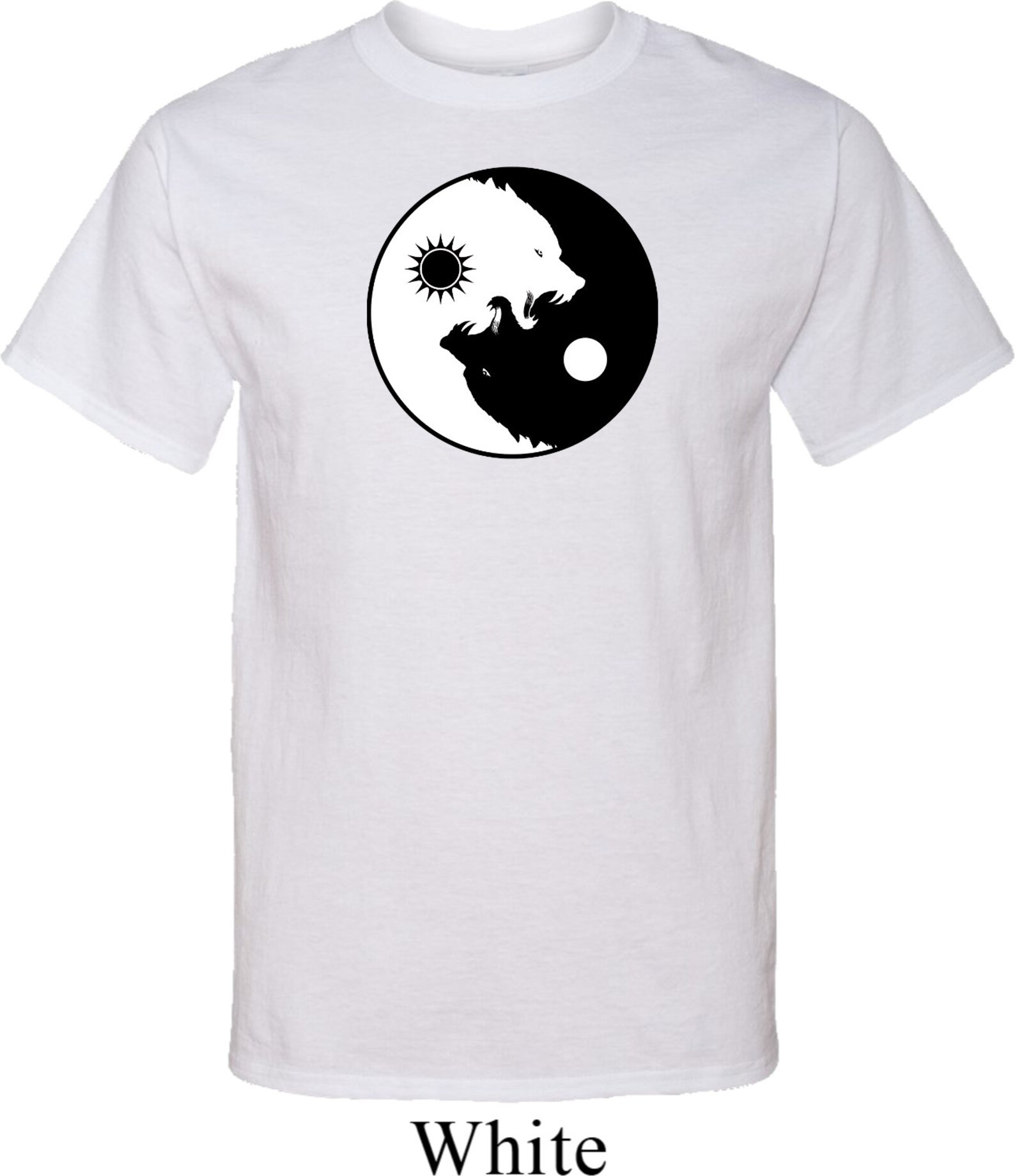 T-shirt The Mountain – Yin Yang Wolves – Tie-Dye Marron – Taille XL – Occasion