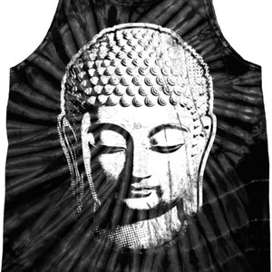 BIG Buddha Head Yoga Tie Dye Tank Top = 3500-BIGBH
