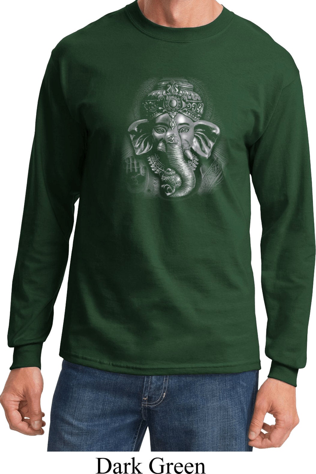 【セール】福袋/福箱ファッション通販 Yoga Dark Ganesha 3D Long PC61LS-3DDARK = Shirt Tee Sleeve Clothing
