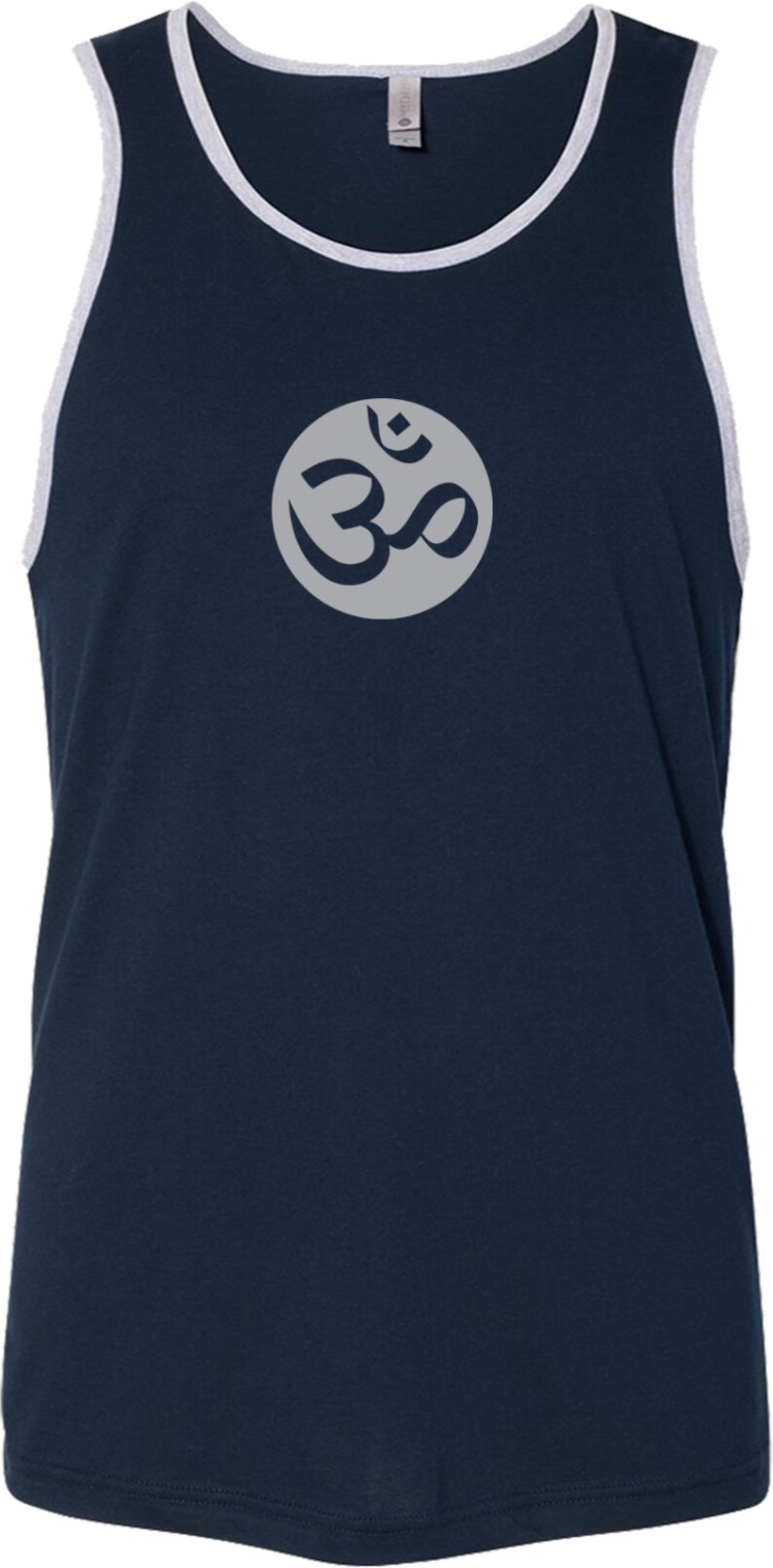 Big OM Print Men/'s Yoga Cotton Tank Top = BIGOM-3633