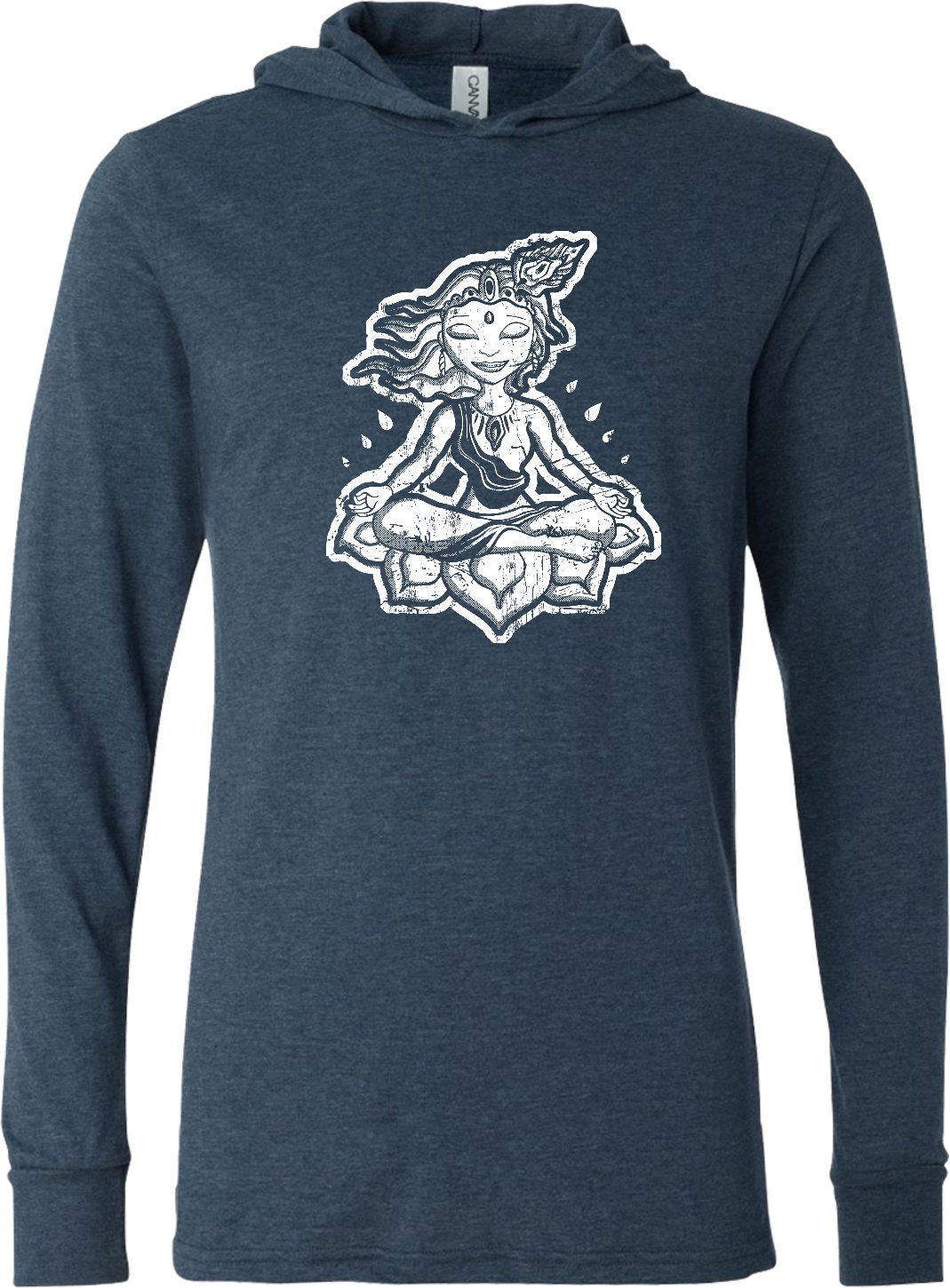 Krishna Yoga Lightweight Hoodie Tee T-Shirt - KRISHNA-3512