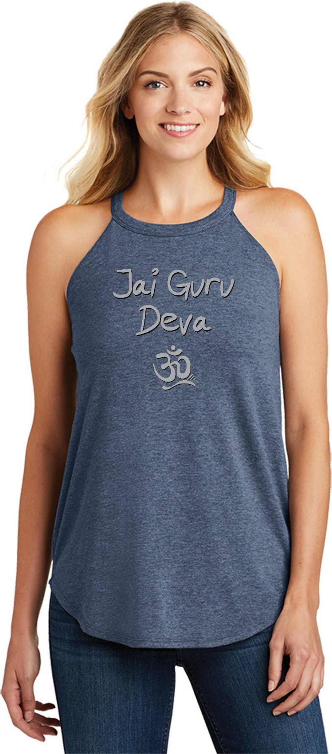 Jai Guru Deva Ladies Yoga Tri Blend Rocker Tanktop JAI-DT137L - Etsy