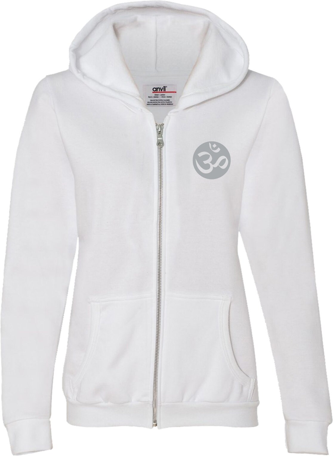 Small OHM Pocket Print Ladies Yoga Full Zip Hoody = OM-PP-71600FL