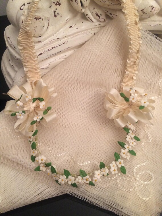 1920's Wedding Crown Headpiece & Veil / Flapper St
