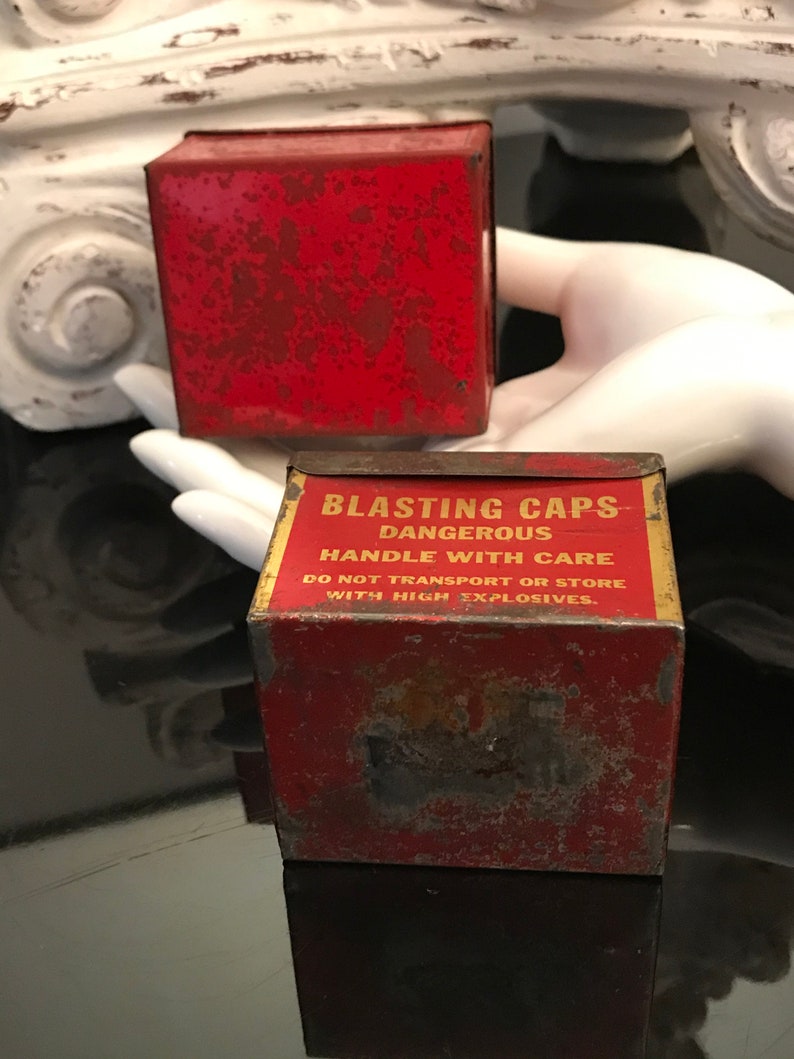 Vintage CIL & Western Blasting Cap Tins Empty / Canadian Etsy