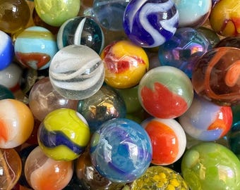 Vintage Glass Marble Collection 130 pieces / Vintage Games and Toys / Collectable Marbles