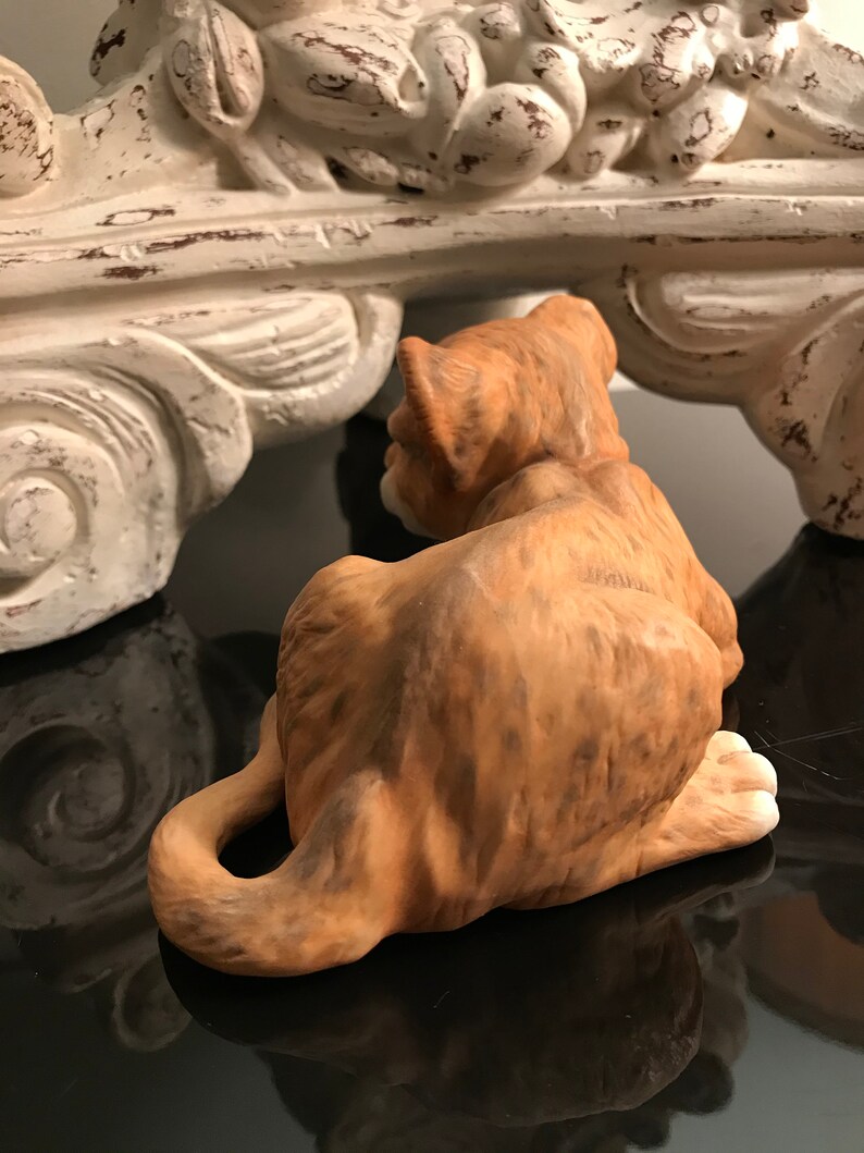 Vintage BOEHM Lion Cub Figurine 400-93 Hand Painted Porcelain Animal Collectible Figure Made in USA
