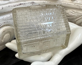 Vintage Pittsburg Paints Advertising - Smooth As Glass House Coin Bank / Novelty Collectible Piggy Banks