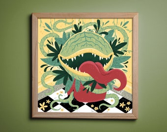 The Little Shop Of Horrors Art Print (29.7 x 29.7 cm. / 11.69 x 11.69 inches)