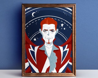 David Bowie Union Jack Coat Poster A3 size