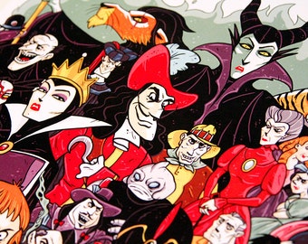ディズニーVillains ポスター額入り DISNEY CHARACTERS - Villains Poster Picture Print Sizes A5 to A0