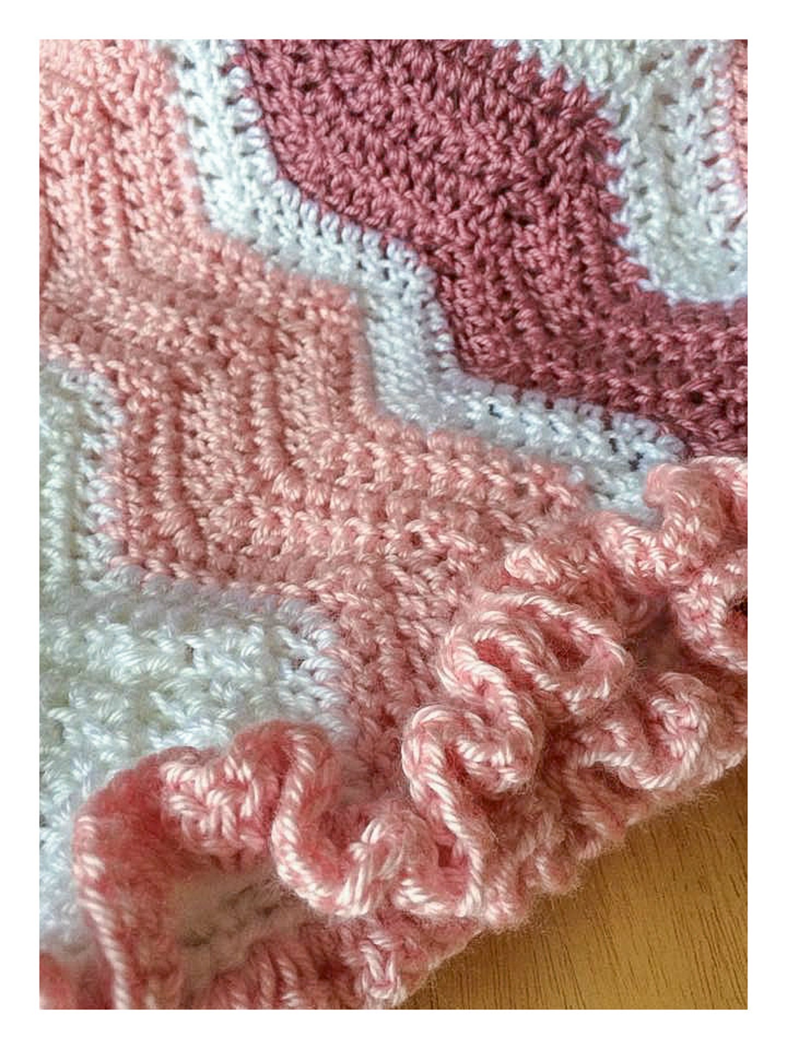 Ruffled Chevron Baby Ripple Afghan Pattern Baby Blanket Etsy