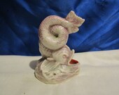Antique 1874 W. H. Goss Porcelain Dolphin Syphon Inkwell