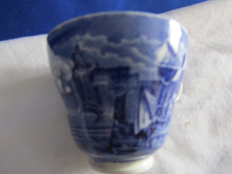 Vintage Wedgwood Blue and White Cup /& Saucer Ferrara St Ruria Made in England