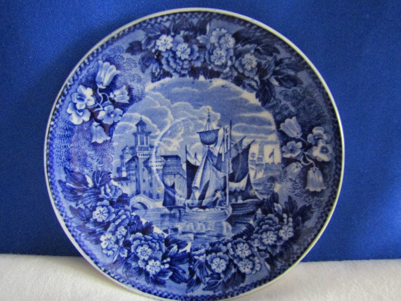 Vintage Wedgwood Blue and White Cup /& Saucer Ferrara St Ruria Made in England