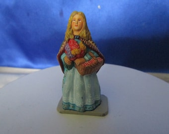 Vintage King and Country Collection of World of Dickens Cast Lead Figure "Little Nell" Hand Painted, Retired Figure