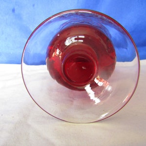 Vintage Czech Ruby Red Madesk Bohemian Cut Glass Vase image 4