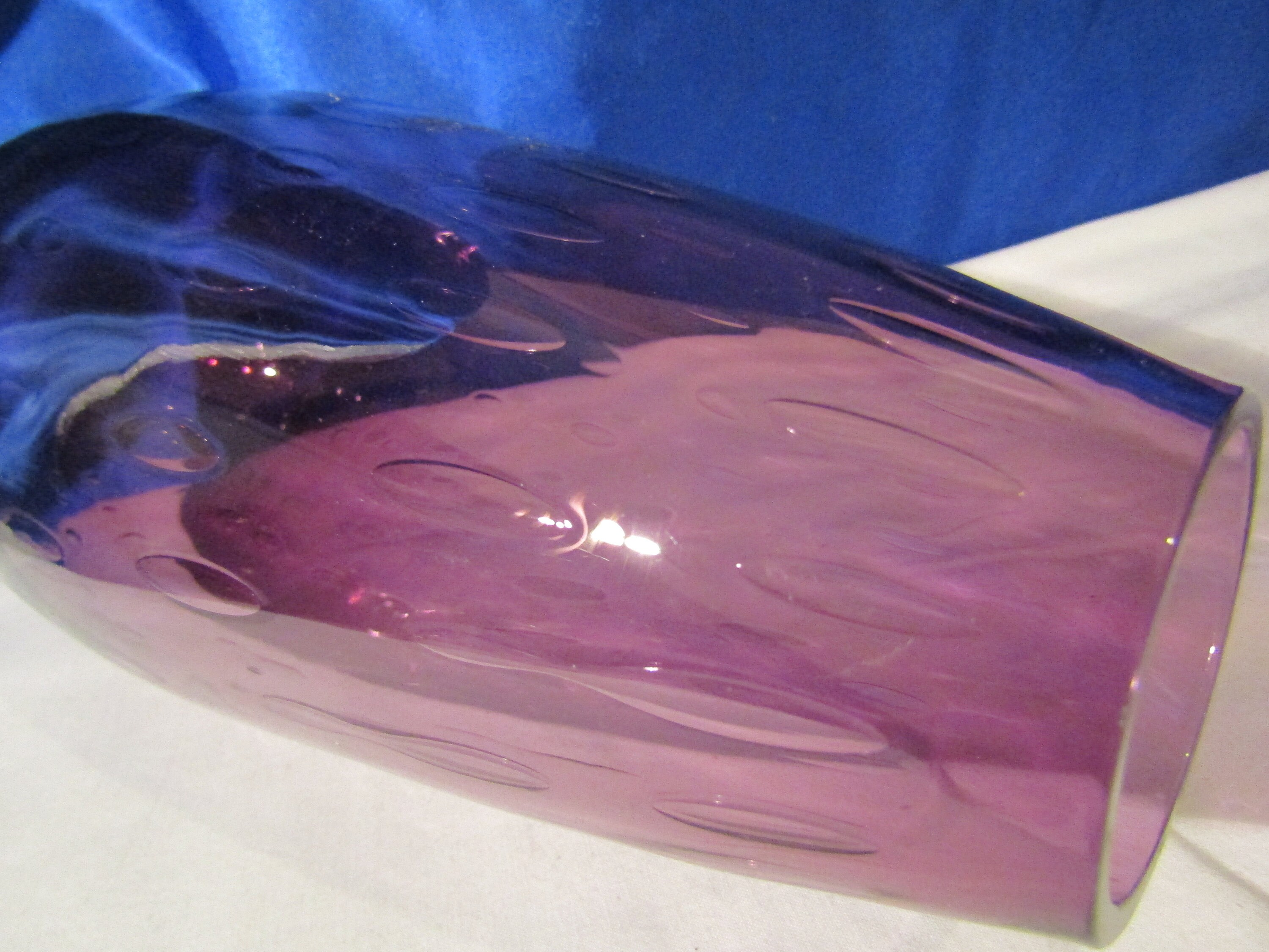 Vintage Purple Controlled Bubble Glass Vase Etsy